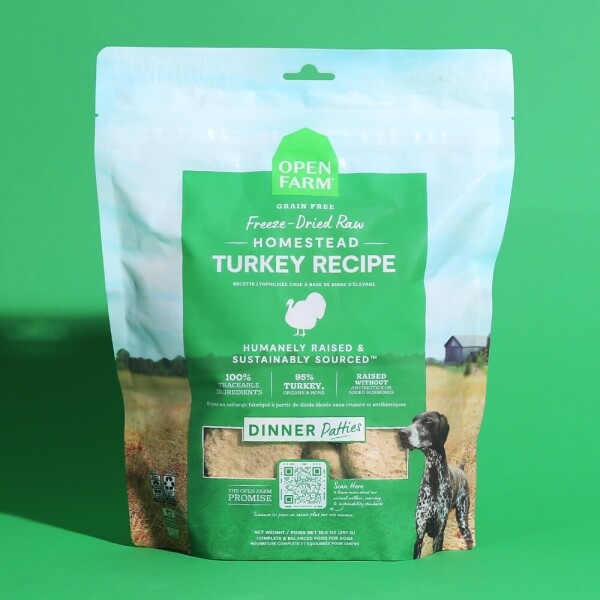 아르깡시엘,오픈팜 동결건조 강아지 사료 패티 칠면조 298g